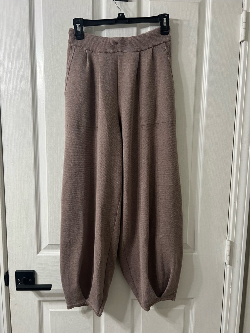 Free People Beach Taupe Wide-Leg Jogger Pants